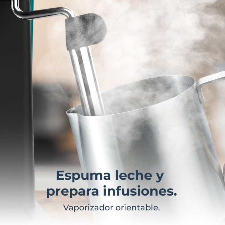 Cafetera 20 Bares con ColdBrew y Pantalla Táctil: Café Frío, Espresso y Cappuccino Profesional - 1050W, Vaporizador y Tanque 1.5