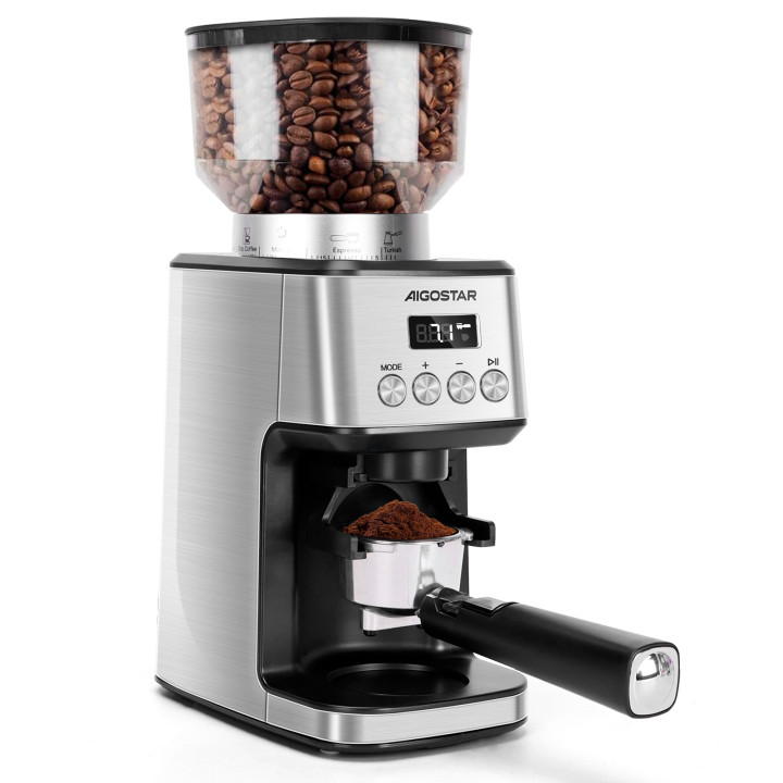 Molinillo café Aigostar 180W LCD 52 ajustes | Prologyc.es