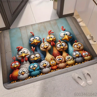 Alfombra VIKAMA Familia de Pollos Decorativa | prologyc.es