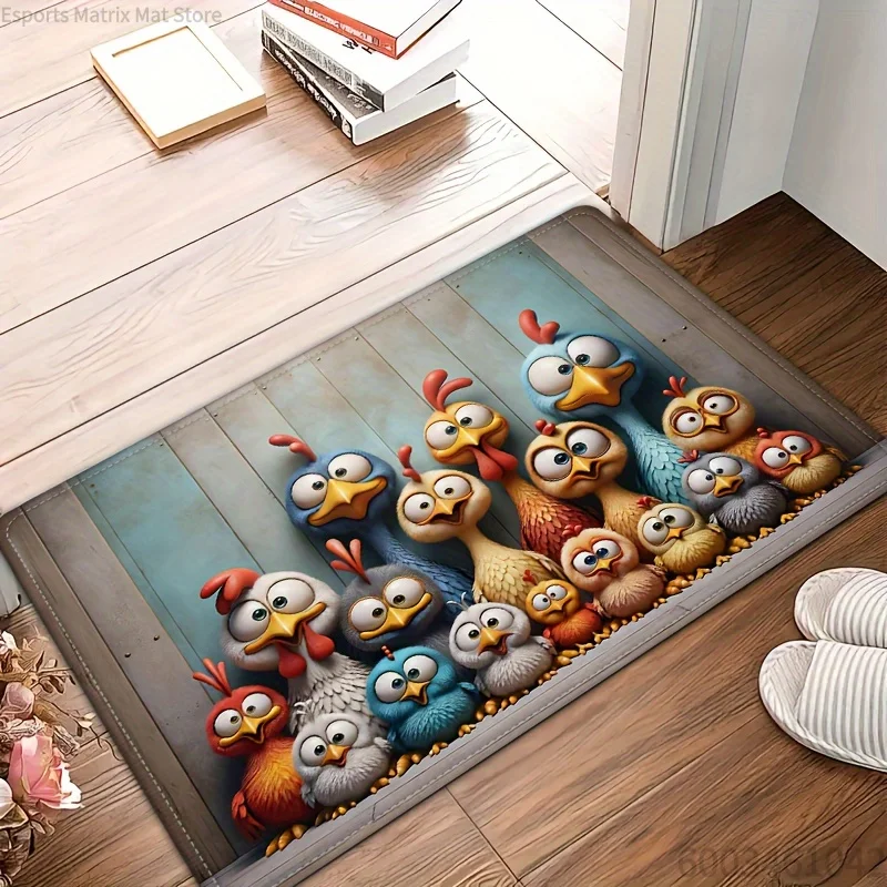 Alfombra VIKAMA Familia de Pollos Decorativa | prologyc.es