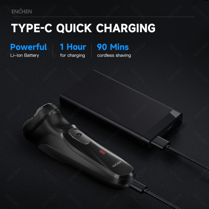 Afeitadora Eléctrica ENCHEN Blackstone USB Tipo-C | prologyc.es
