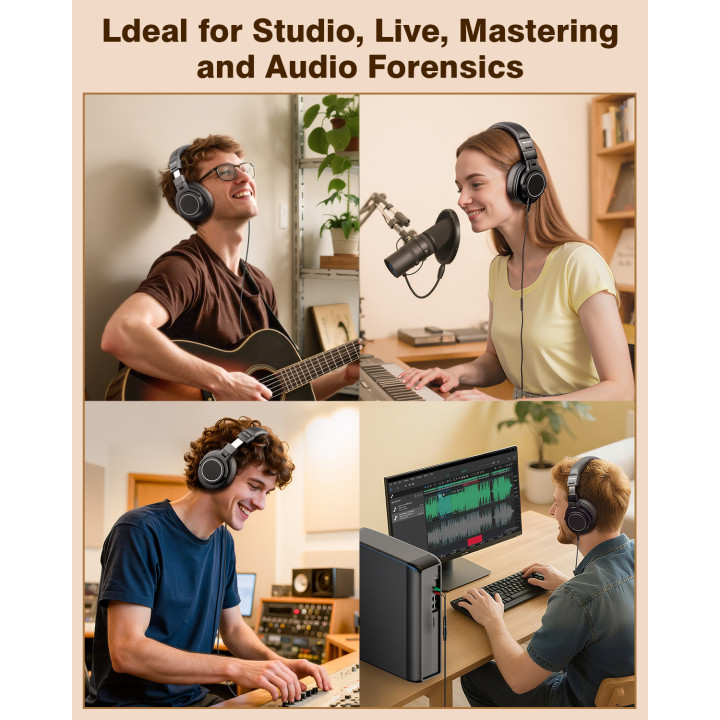 Auriculares Profesionales DJ con Cable y Micrófono HiFi | prologyc.es