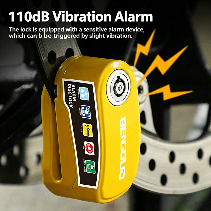 Candado de Disco Antirrobo con Alarma 110dB para Moto | prologyc.es