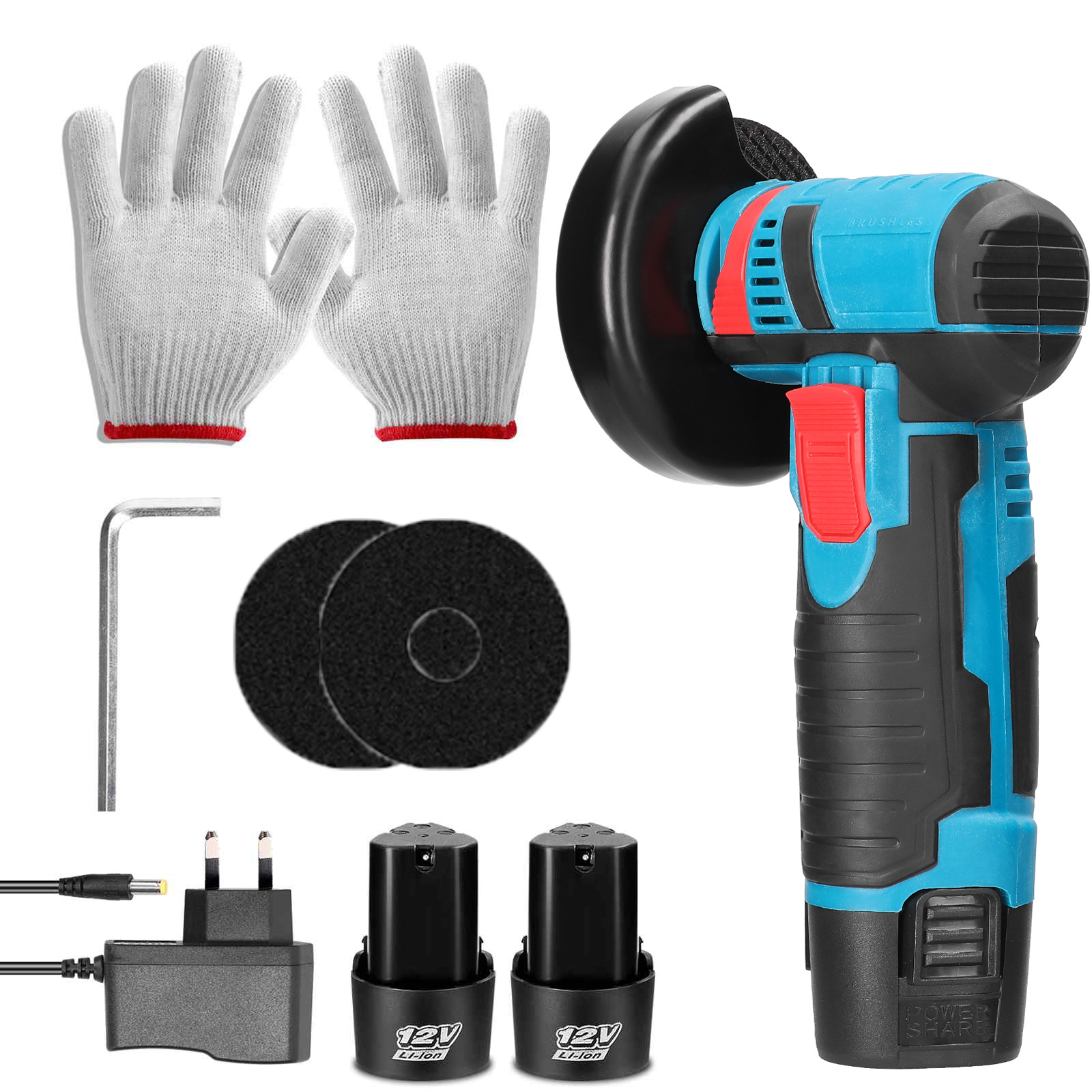 Mini Amoladora Angular 12V Recargable 19500 RPM | prologyc.es
