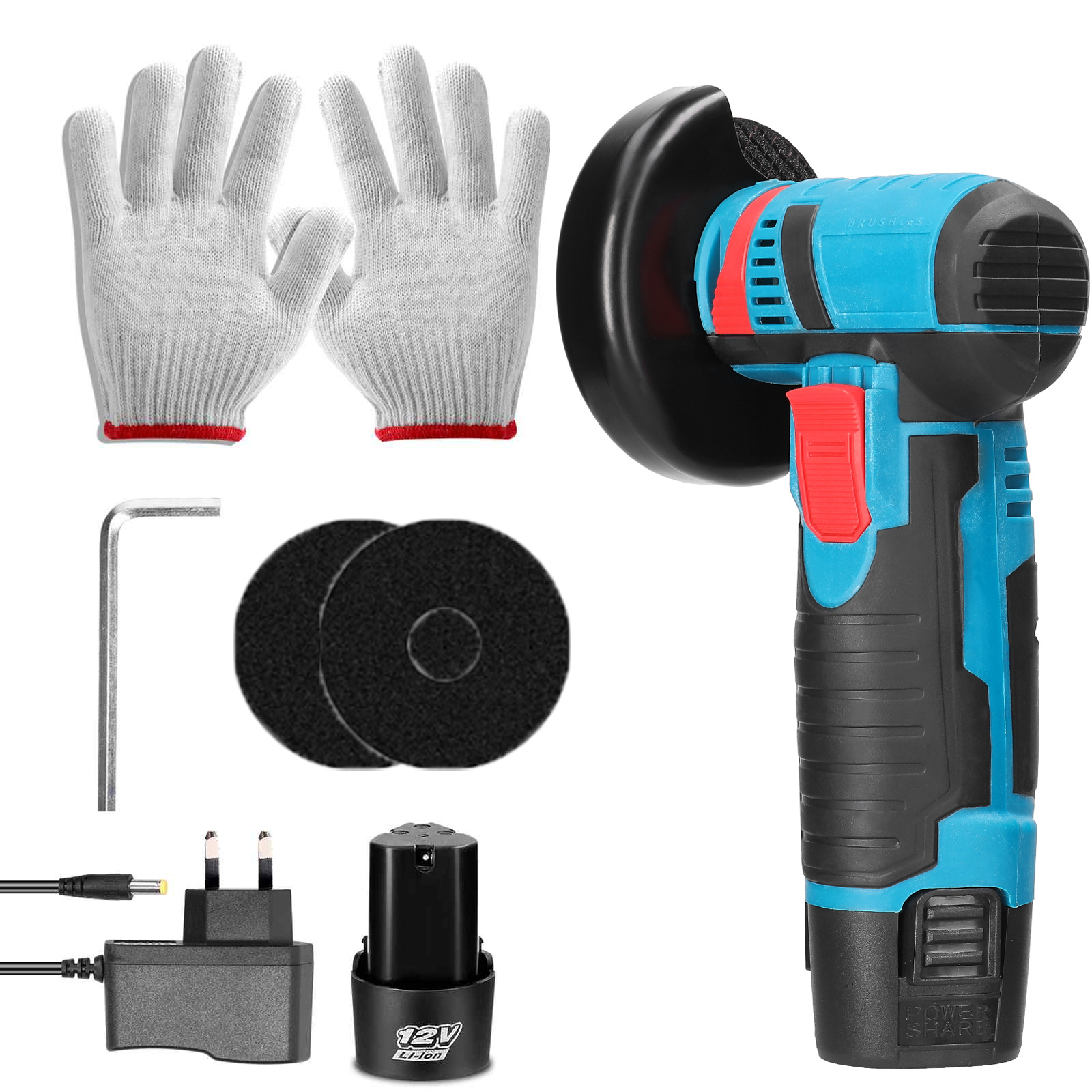 Mini Amoladora Angular 12V Recargable 19500 RPM | prologyc.es