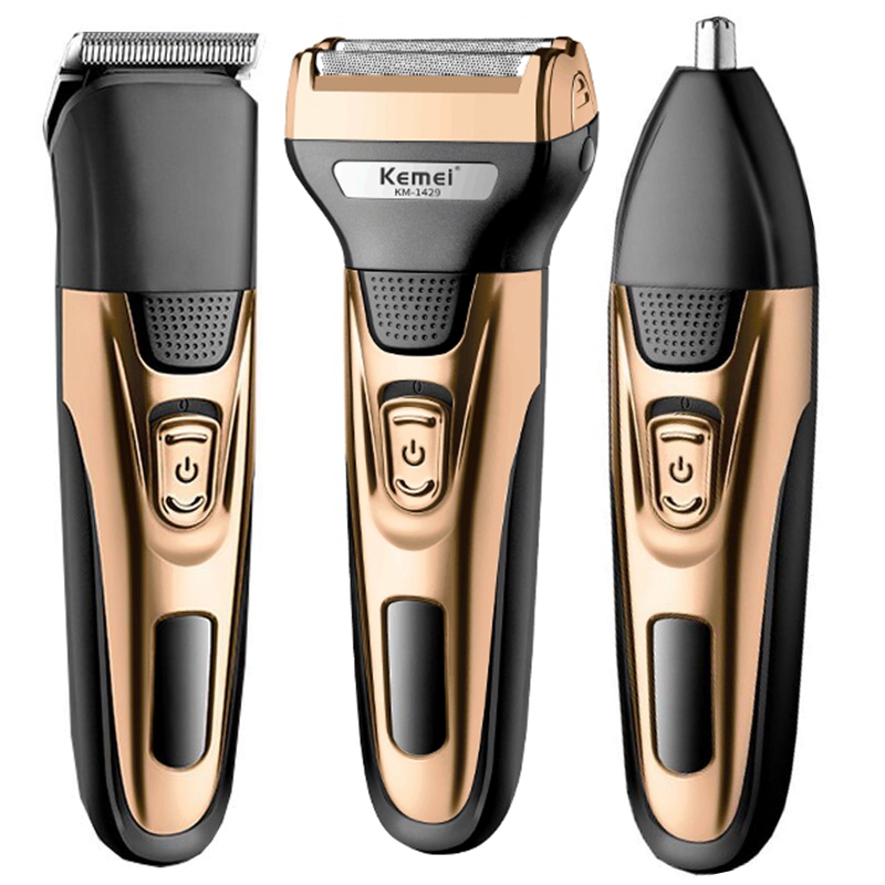 Kemei Kit de Aseo 3 en 1 para Hombre Recargable | prologyc.es