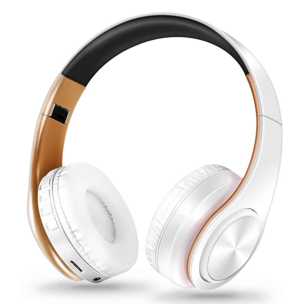 Auriculares Bluetooth Dorados con Micrófono para Android e iOS | prologyc.es