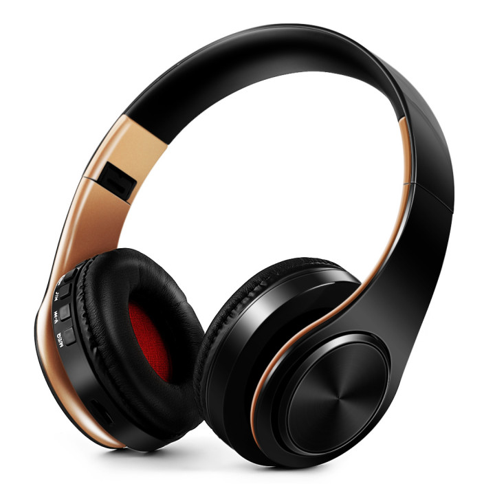 Auriculares Bluetooth Dorados con Micrófono para Android e iOS | prologyc.es