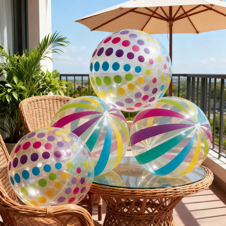 Pelota de Playa Inflable Transparente para Piscina y Verano | prologyc.es