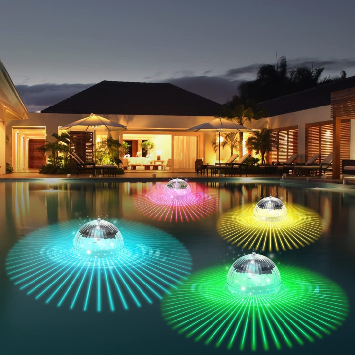 Luz Solar Flotante LED para Piscina Multicolor Impermeable | prologyc.es