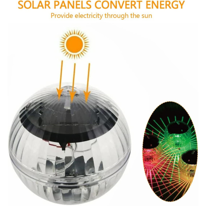 Luz Solar Flotante LED para Piscina Multicolor Impermeable | prologyc.es