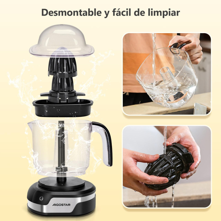 Exprimidor Eléctrico 1,2L con 2 Conos y Sistema Antigoteo | prologyc.es