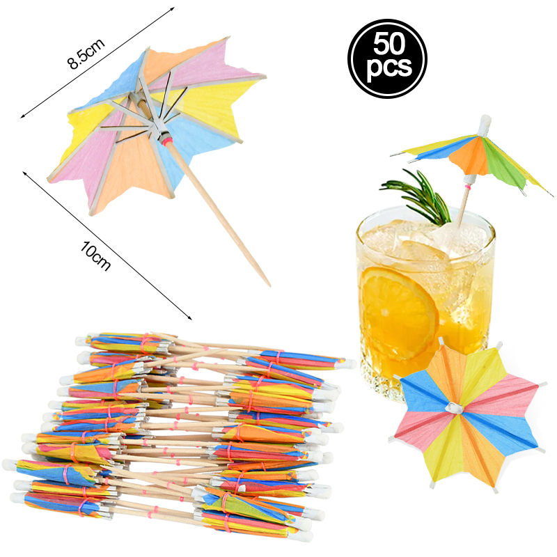 Sombrillas de Papel para Cócteles y Fiestas Tropicales | prologyc.es