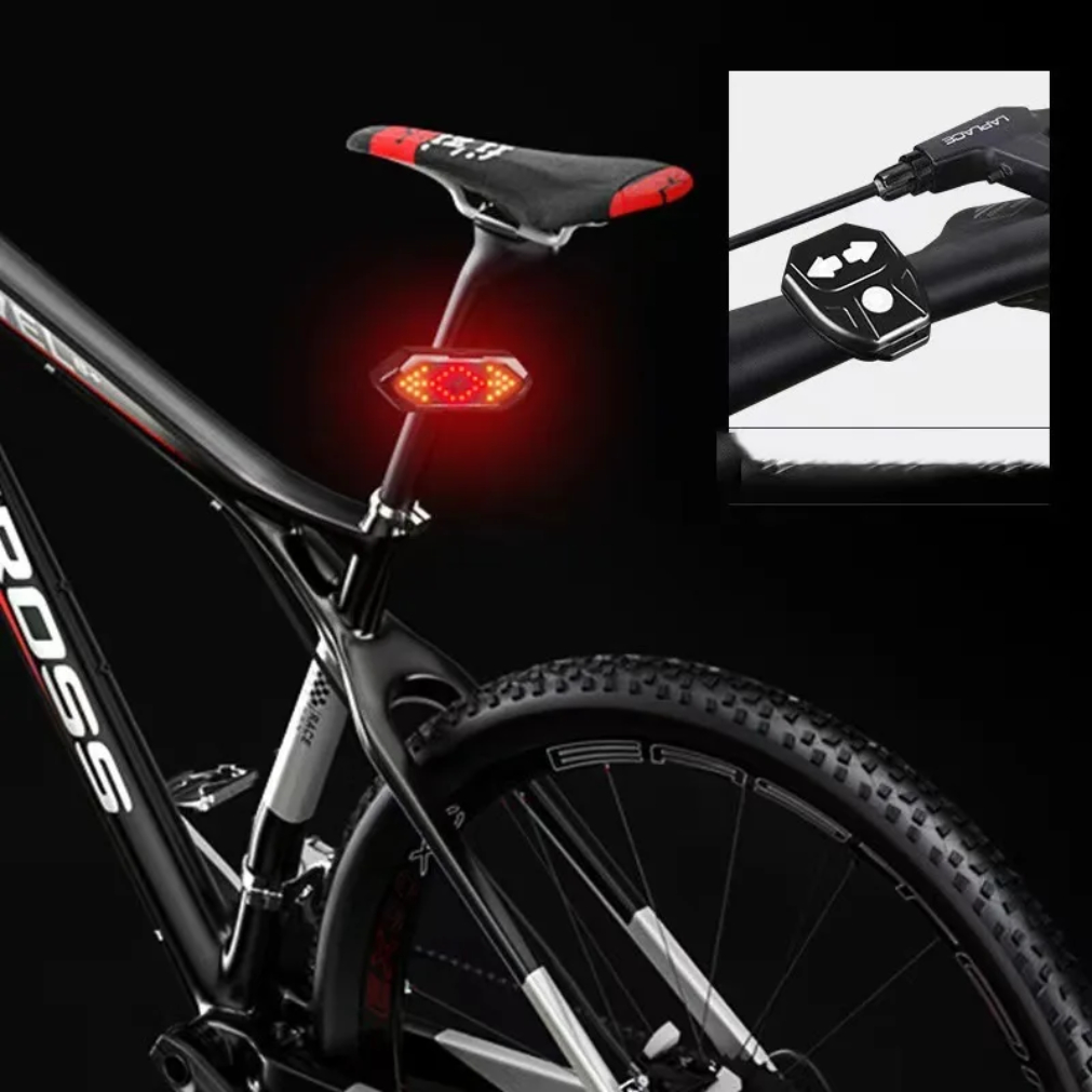 Luz Trasera LED Bicicleta con Intermitentes y Control Remoto | prologyc.es