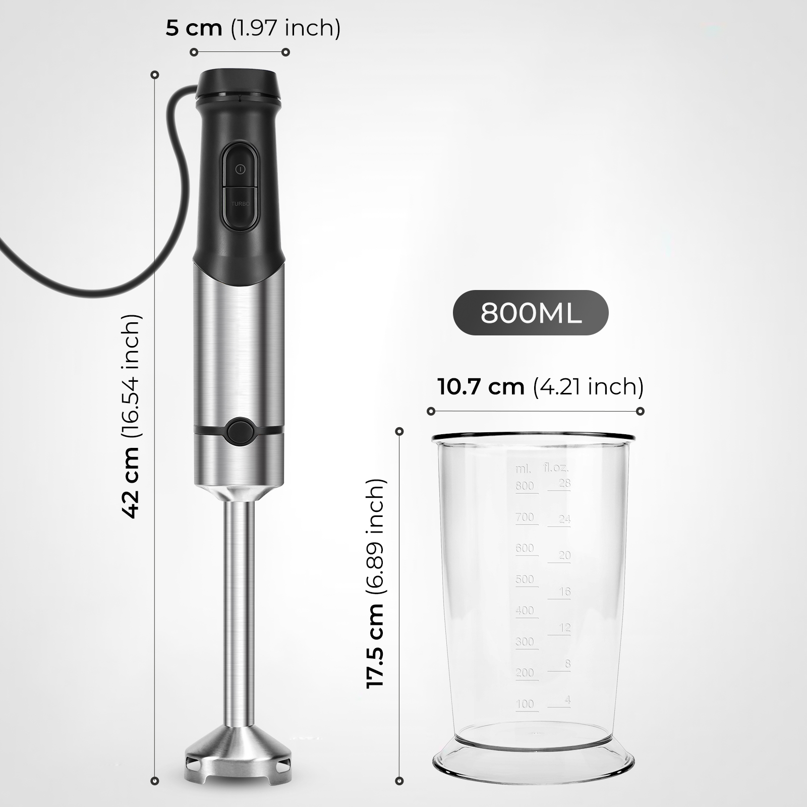 Batidora de Mano 1200W con 12 Velocidades y Turbo | prologyc.es