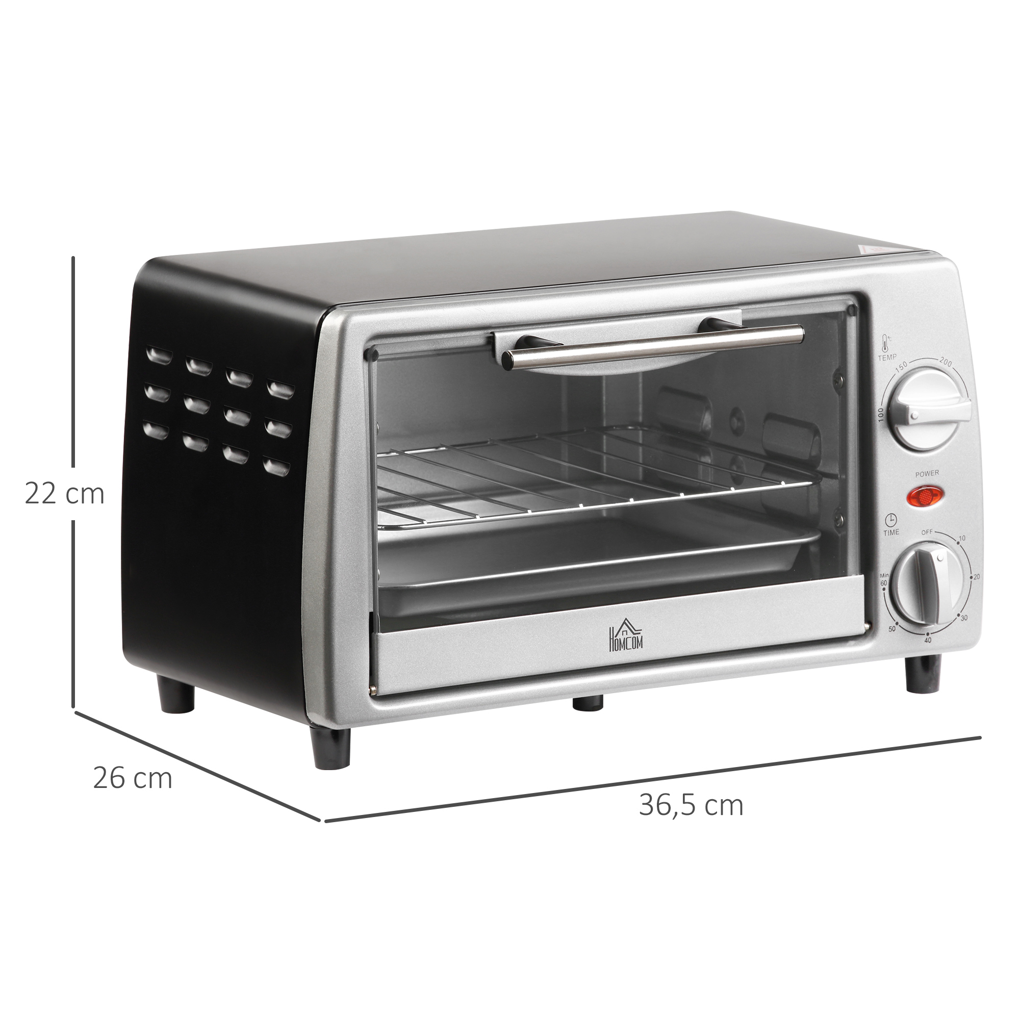 Horno Eléctrico HOMCOM 10 Litros 750W Sobremesa | prologyc.es