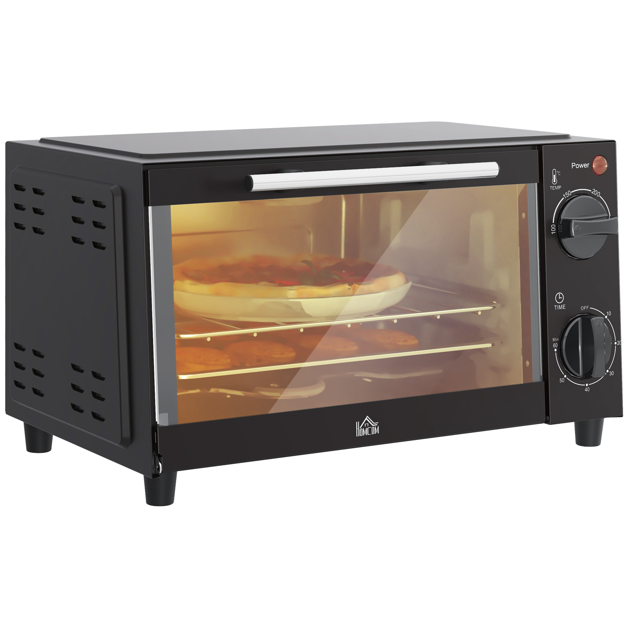 Mini Horno Eléctrico HOMCOM 9 Litros con Temporizador | prologyc.es