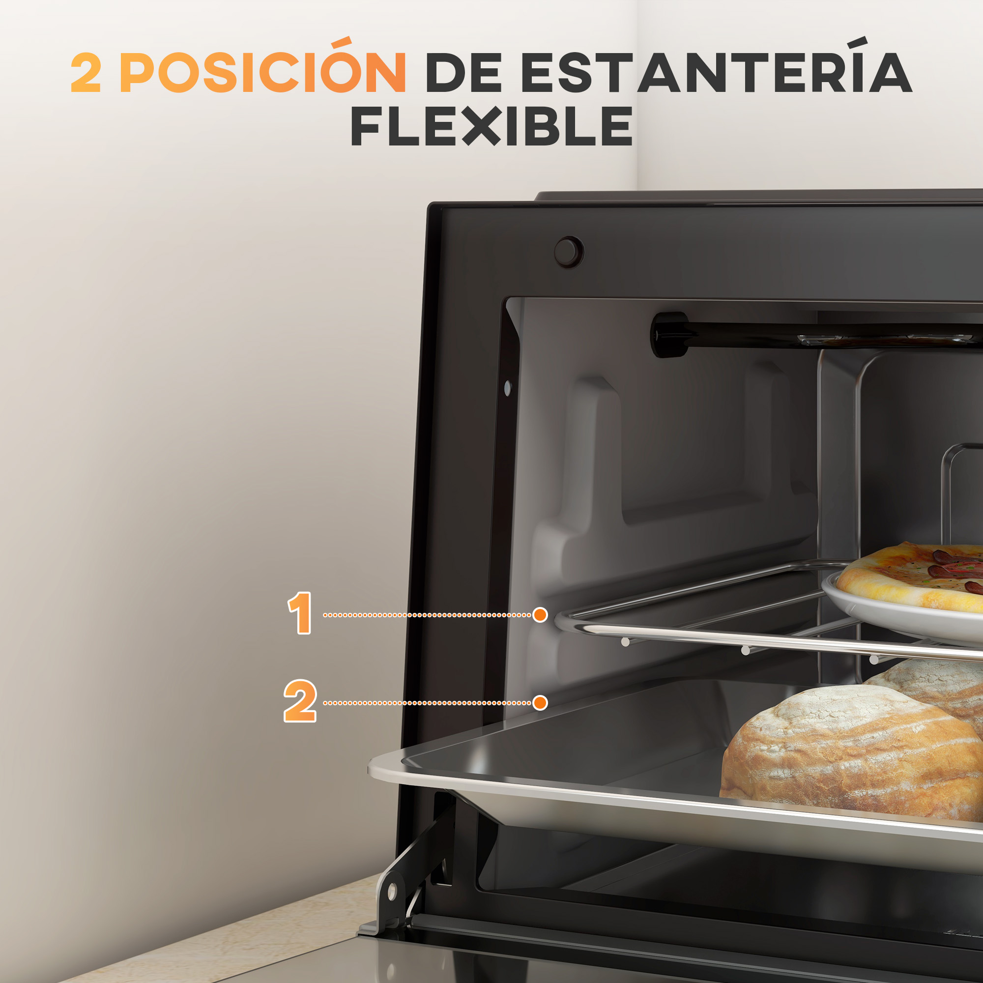 Mini Horno Eléctrico HOMCOM 9 Litros con Temporizador | prologyc.es