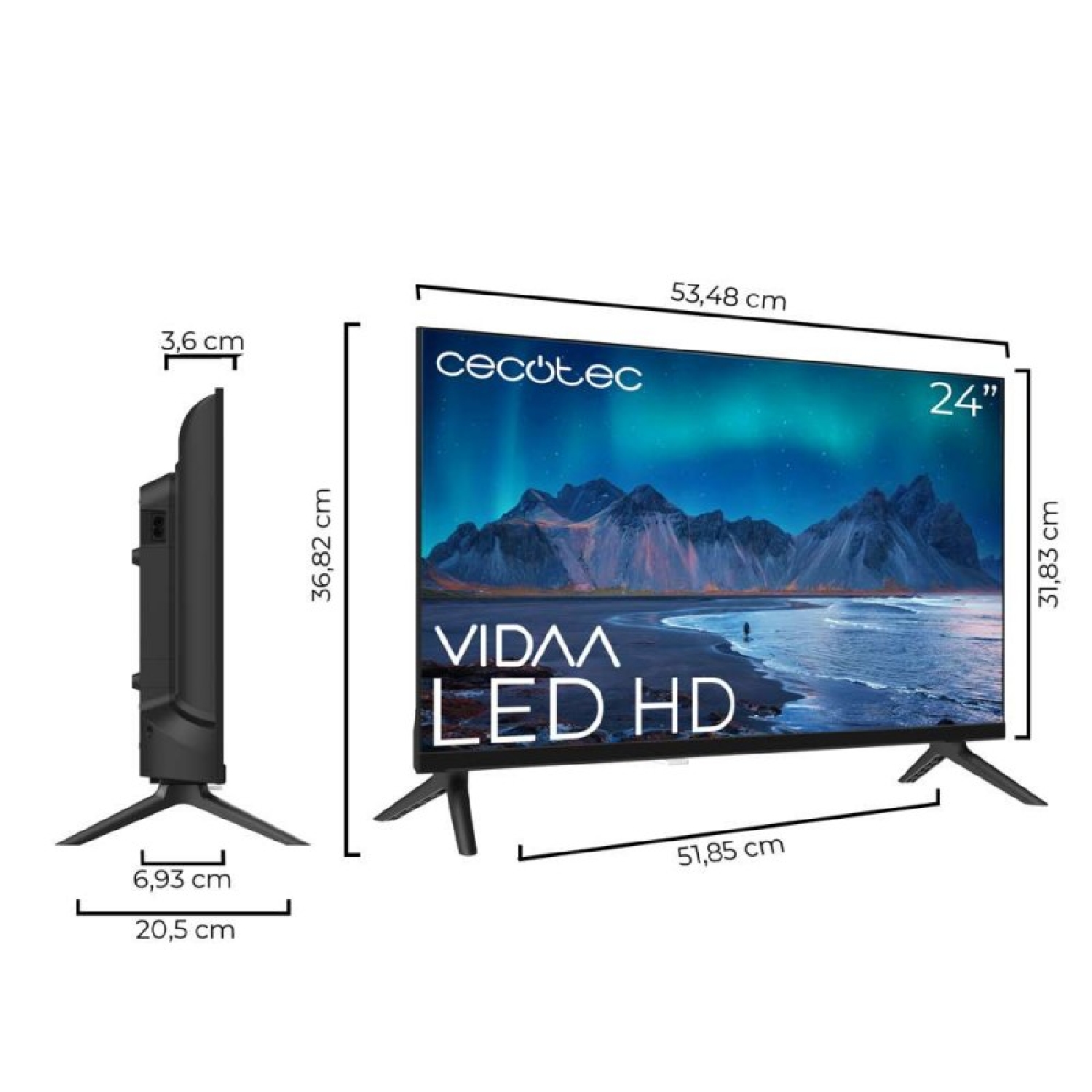 Smart TV Cecotec A5 Series ALH50024 24 Pulgadas HD | prologyc.es