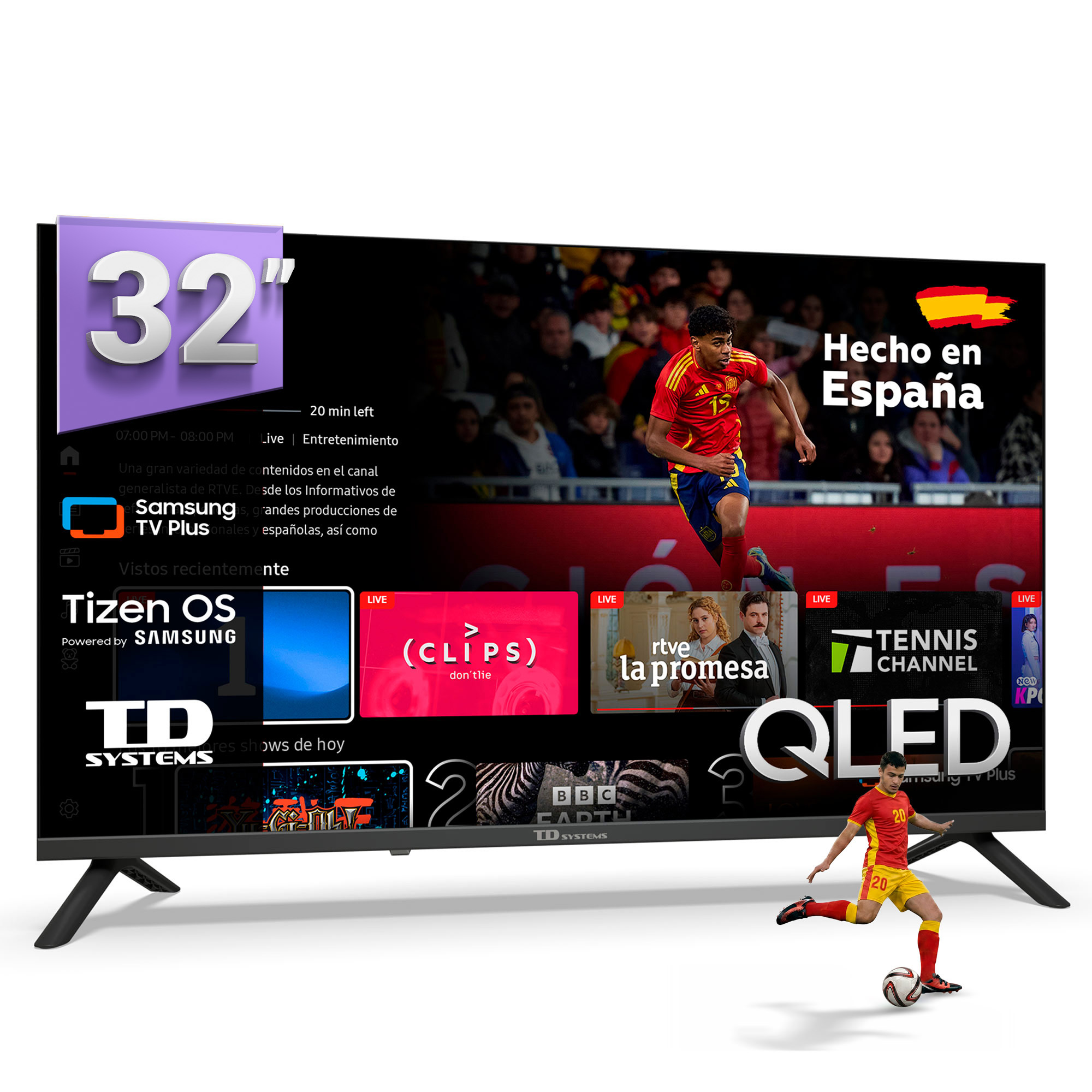 Smart TV TD Systems K32QC22TIZEN 32 QLED Tizen OS 8.0 | prologyc.es