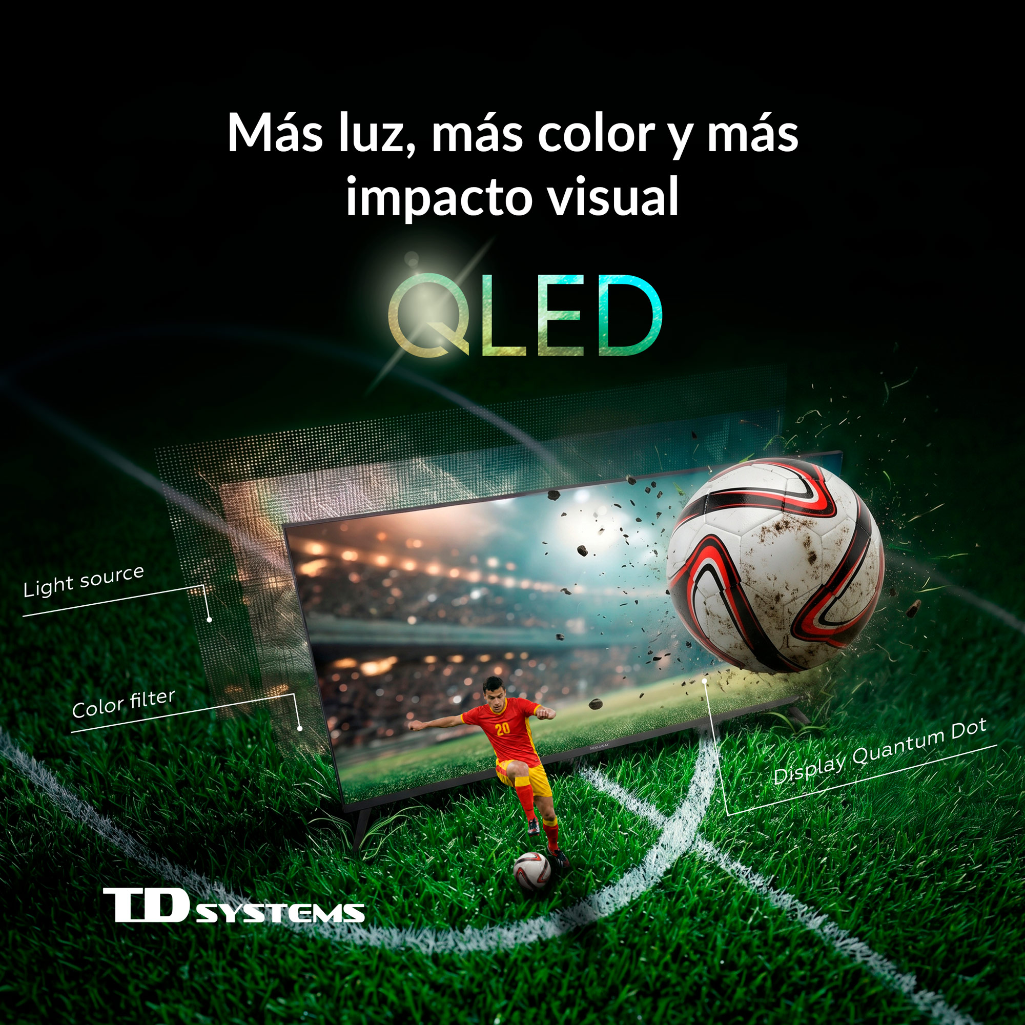 Smart TV TD Systems K32QC22TIZEN 32 QLED Tizen OS 8.0 | prologyc.es