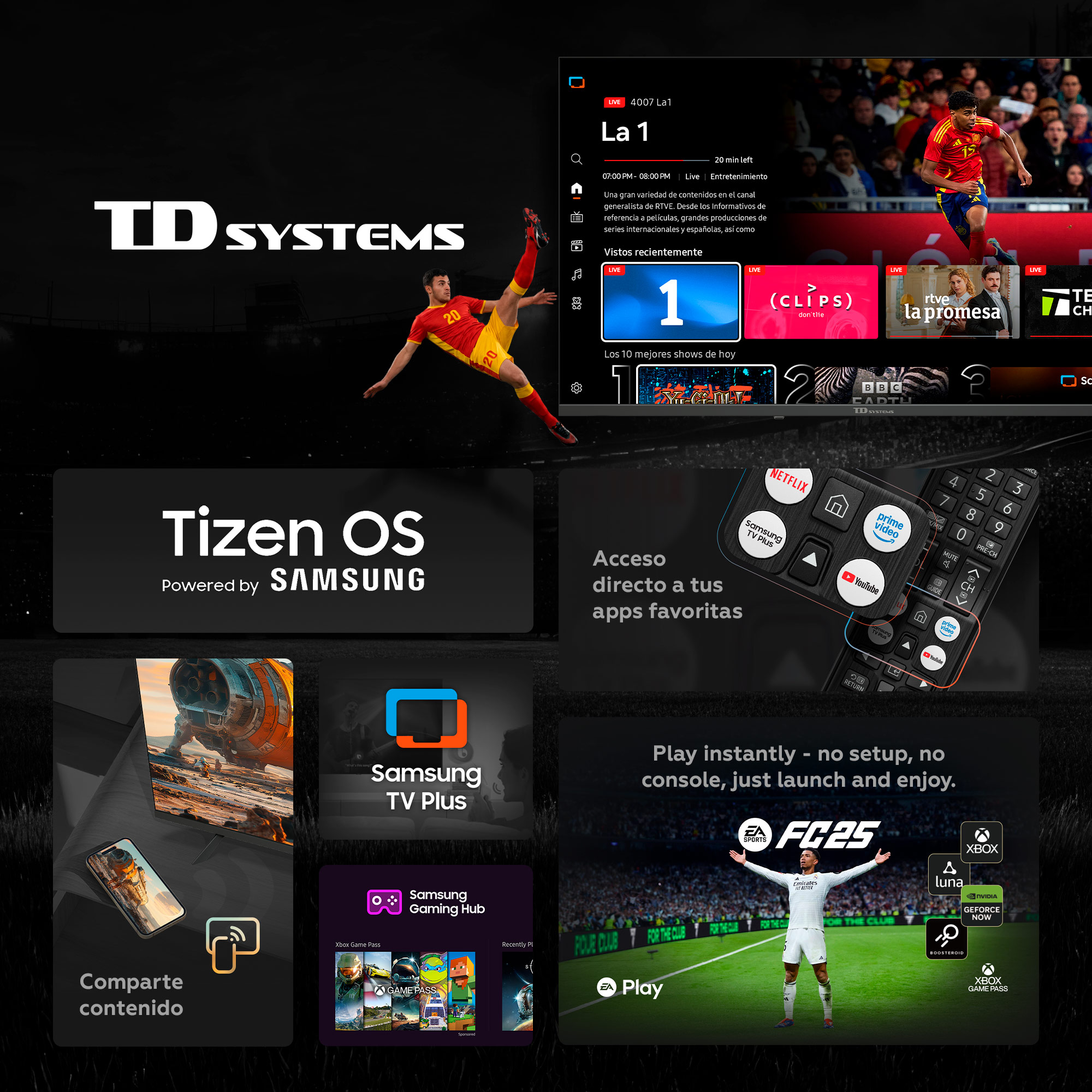 Smart TV TD Systems K32QC22TIZEN 32 QLED Tizen OS 8.0 | prologyc.es