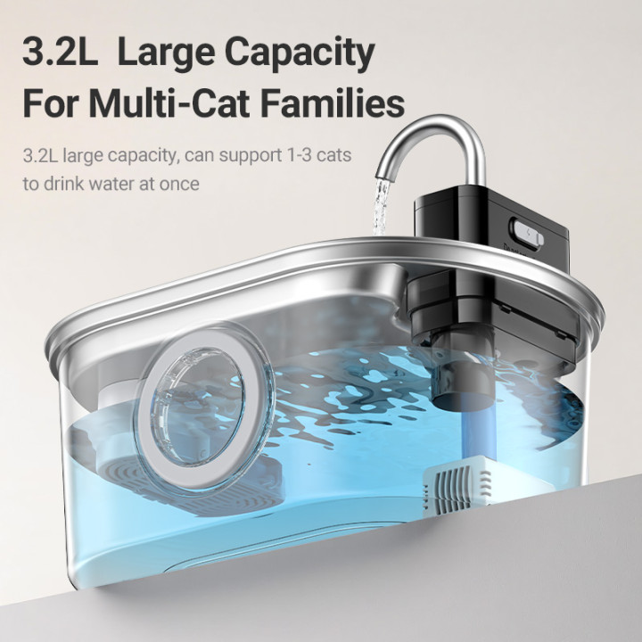 Fuente de Agua Inteligente para Gatos y Perros 3,2L | prologyc.es | repuestos.prologyc.es