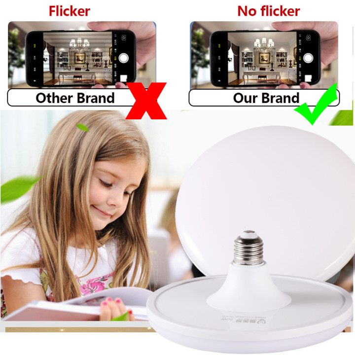Bombilla LED E27 con platillo volador, Base de 220v CA, lámpara de ahorro de energía para el hogar, iluminación interior de 15W,