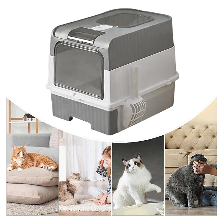 Arenero Plegable para Gatos con Tapa Antifugas y Pala | prologyc.es | repuestos.prologyc.es