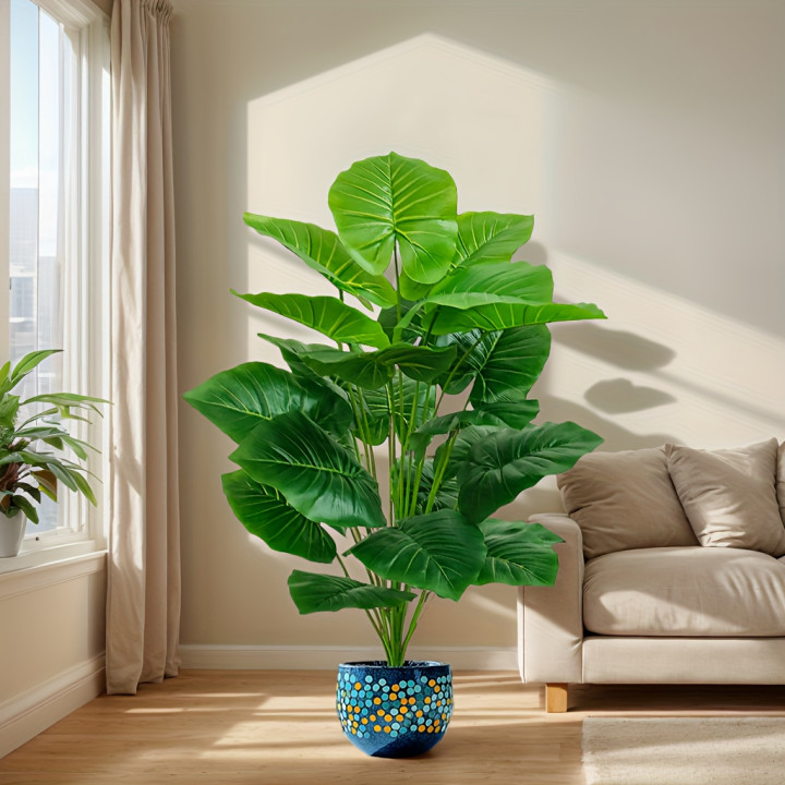 Palmera Artificial Realista 100 cm con 18 Hojas Decorativas | prologyc.es | repuestos.prologyc.es