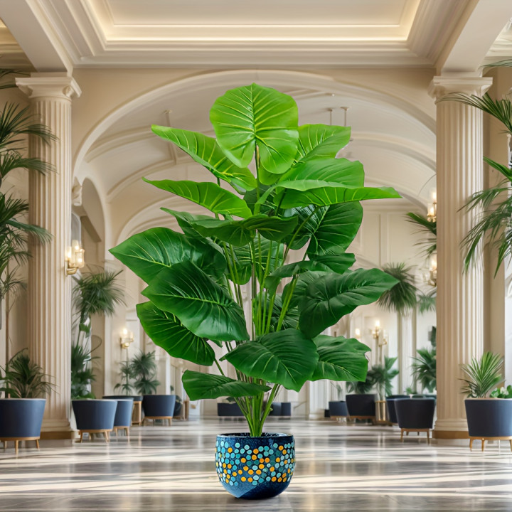 Palmera Artificial Realista 100 cm con 18 Hojas Decorativas | prologyc.es | repuestos.prologyc.es