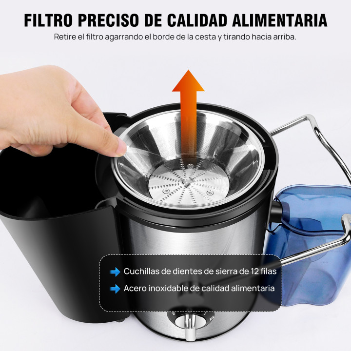 Exprimidor Centrífugo 400W con Boca Ancha de 65 mm y Depósito de 500 ml | prologyc.es | repuestos.prologyc.es