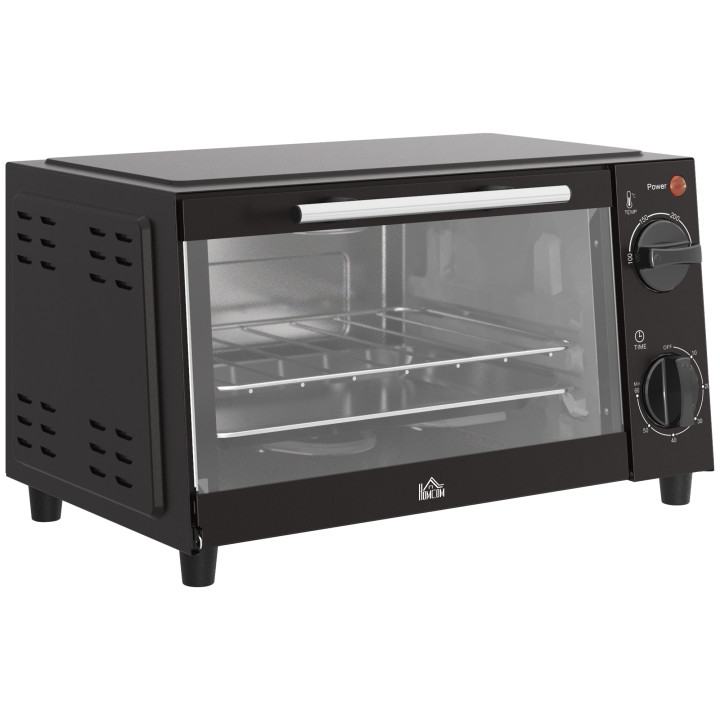 Mini Horno Eléctrico HOMCOM 9 Litros con Temperatura Ajustable y Temporizador | prologyc.es | repuestos.prologyc.es