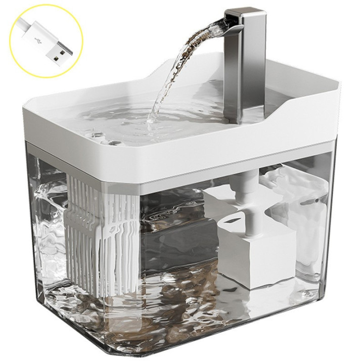 Fuente de Agua USB para Gatos con Filtro Automático y Bomba de Recirculación | prologyc.es | repuestos.prologyc.es