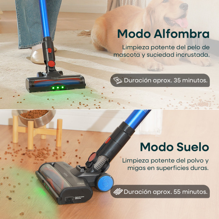 Aspiradora Inalámbrica Erabros EV2 450W 55KPa con Pantalla LED | prologyc.es | repuestos.prologyc.es
