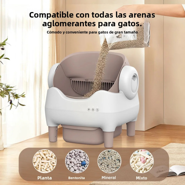 Caja de Arena Automática Autolimpiable para Gatos 65L con Control por App | prologyc.es | repuestos.prologyc.es