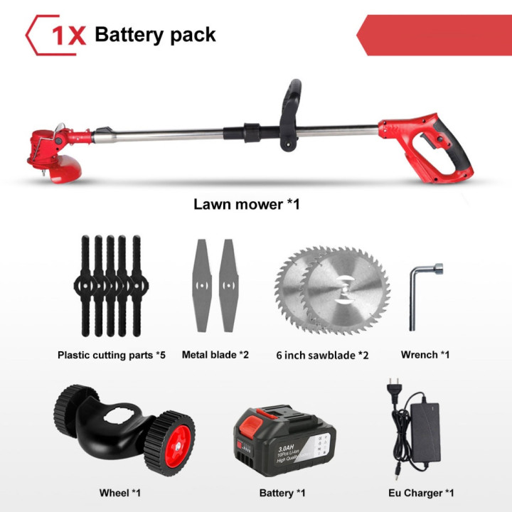Cortacésped Inalámbrico 1500W Plegable Compatible con Batería Makita 21V | prologyc.es | repuestos.prologyc.es
