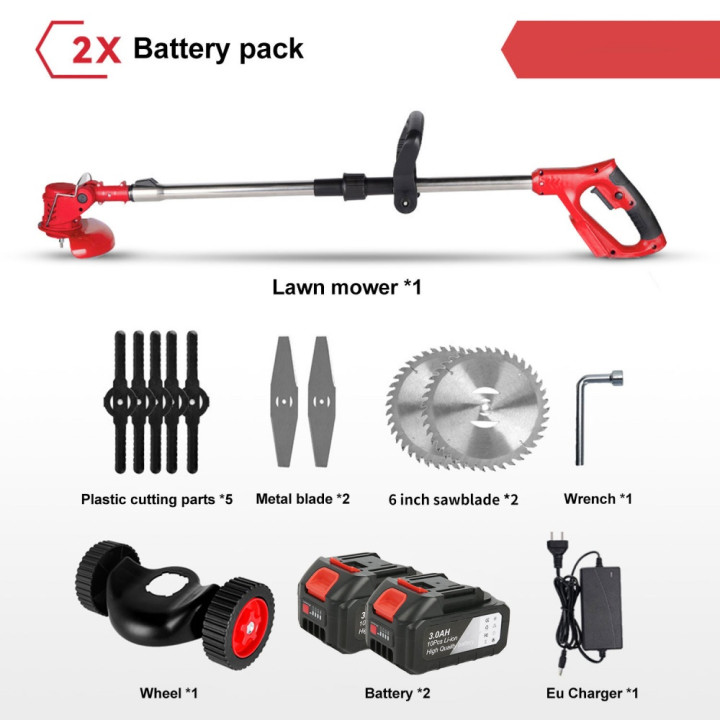 Cortacésped Inalámbrico 1500W Plegable Compatible con Batería Makita 21V | prologyc.es | repuestos.prologyc.es