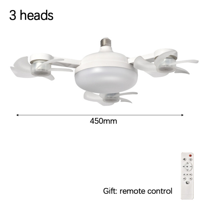 Lámpara Ventilador LED E27 50W 60W con Control Remoto y Luz Regulable | prologyc.es | repuestos.prologyc.es