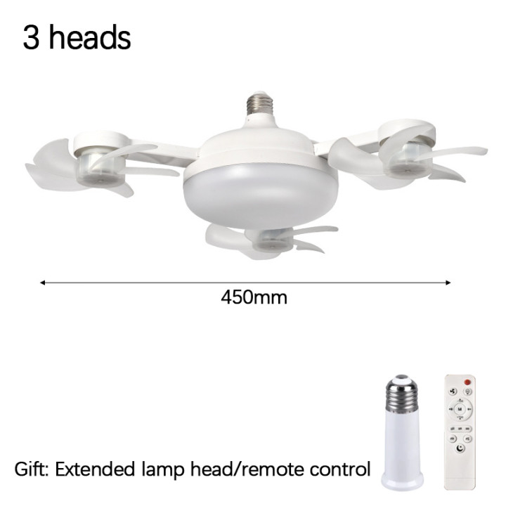 Lámpara Ventilador LED E27 50W 60W con Control Remoto y Luz Regulable | prologyc.es | repuestos.prologyc.es