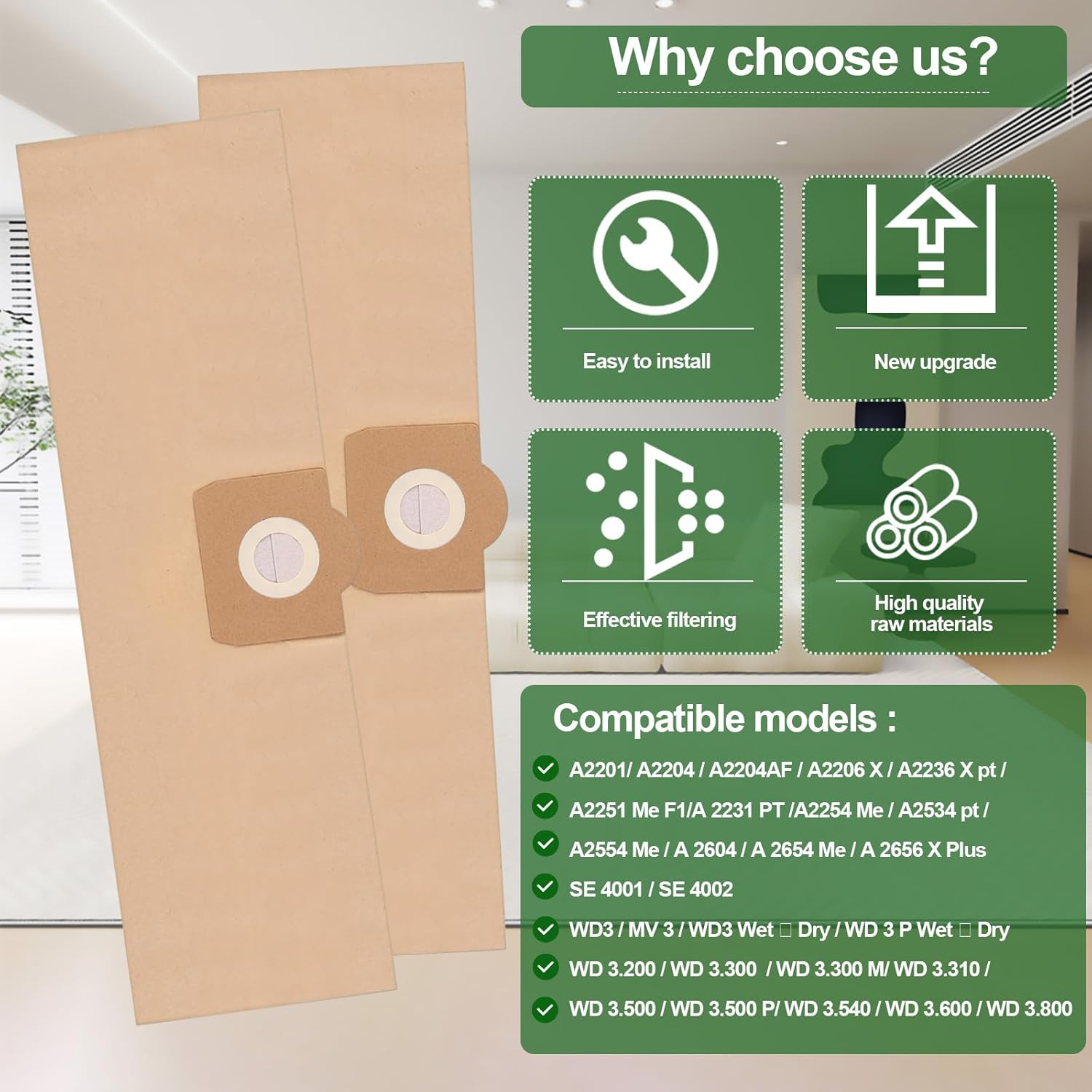 Bolsas aspiradora Kärcher WD3 6.959-130 compatibles | Prologyc