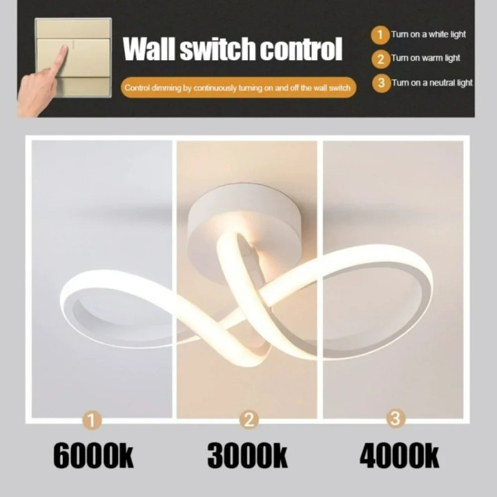 Lámpara LED de Techo Minimalista Estilo Nórdico para Pasillo Salón y Balcón | prologyc.es | repuestos.prologyc.es
