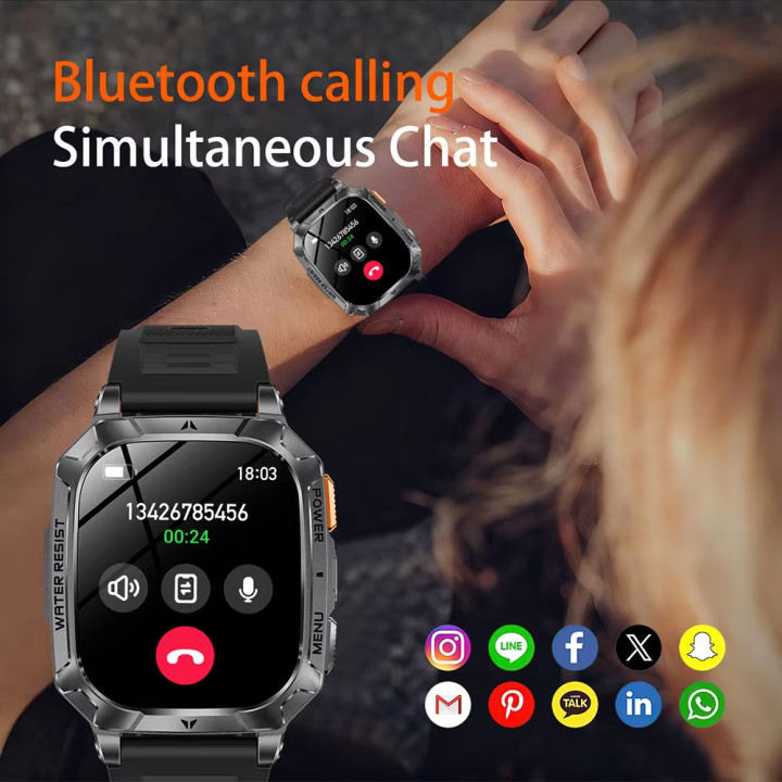 Reloj Inteligente AMOLED 2,01" IP68 con Batería de 1400 mAh, Llamadas Bluetooth y Monitor Deportivo | prologyc.es | repuestos.pr
