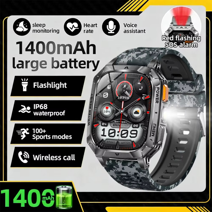 Reloj Inteligente AMOLED 2,01" IP68 con Batería de 1400 mAh, Llamadas Bluetooth y Monitor Deportivo | prologyc.es | repuestos.pr