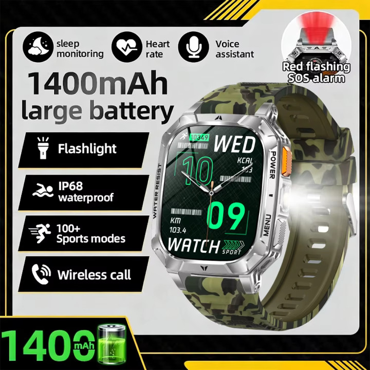 Reloj Inteligente AMOLED 2,01" IP68 con Batería de 1400 mAh, Llamadas Bluetooth y Monitor Deportivo | prologyc.es | repuestos.pr