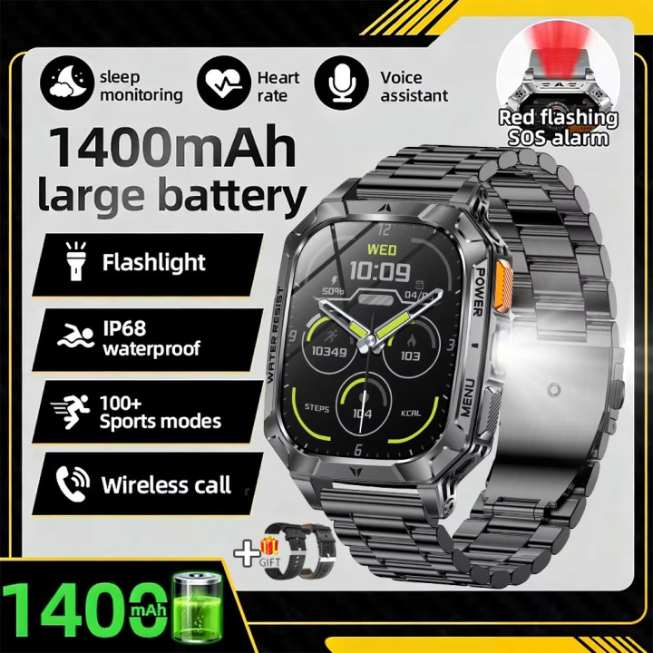 Reloj Inteligente AMOLED 2,01" IP68 con Batería de 1400 mAh, Llamadas Bluetooth y Monitor Deportivo | prologyc.es | repuestos.pr