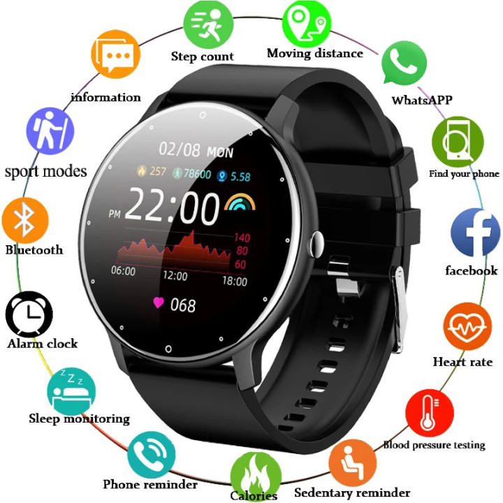Reloj Inteligente LIGE Deportivo con Monitor de Frecuencia Cardíaca para Android e iOS | prologyc.es | repuestos.prologyc.es