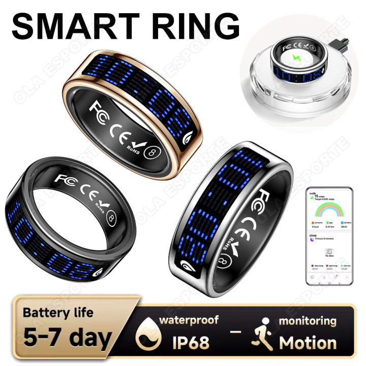 Anillo Inteligente Bluetooth con Pantalla, Monitor de Sueño, Frecuencia Cardíaca y Modos Deportivos | prologyc.es