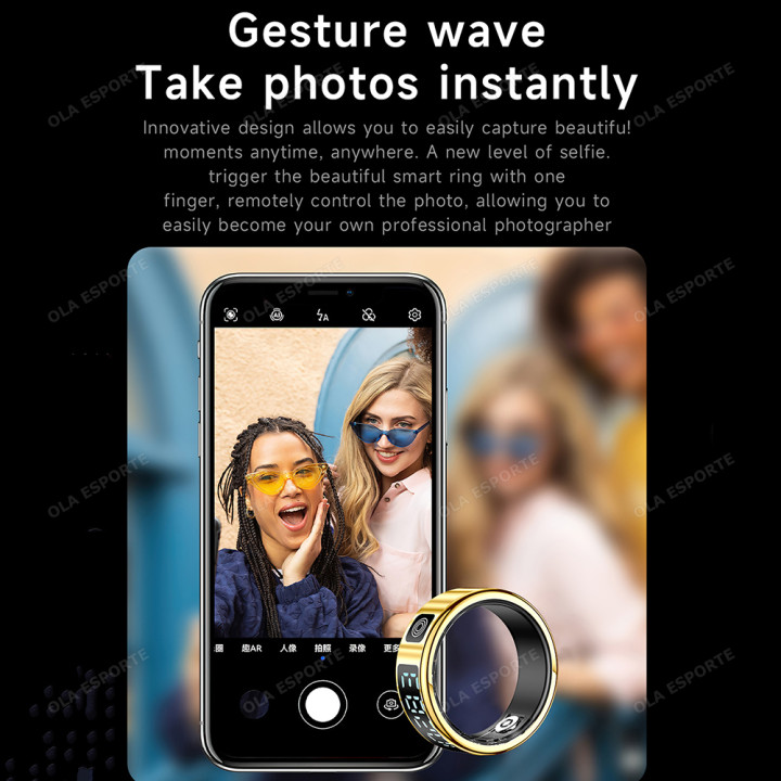 Anillo Inteligente Bluetooth con Pantalla, Monitor de Sueño, Frecuencia Cardíaca y Modos Deportivos | prologyc.es