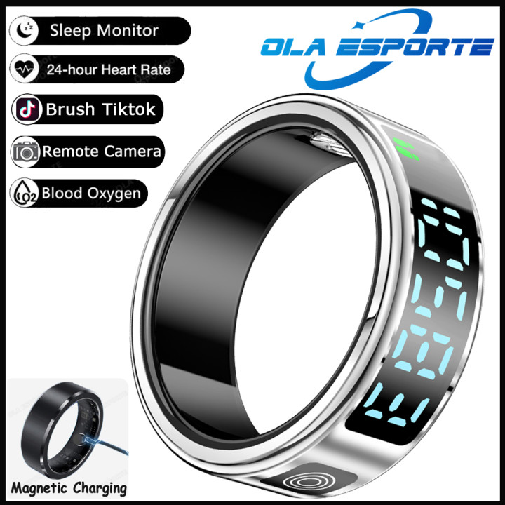 Anillo Inteligente Bluetooth con Pantalla, Monitor de Sueño, Frecuencia Cardíaca y Modos Deportivos | prologyc.es